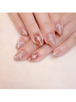 ピオニーネイル(peony nail)/ウィンターチェック