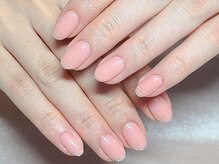 ネイルアンドまつげエクステ専門サロン スリー(THREE)/ワンカラー先端ラメライン