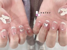 リーファネイルズ 岡山学南町店(Lea'ferNails)/ガラスフレンチ