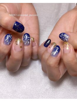 モナールアンド(MONNAL&)/花火ネイル