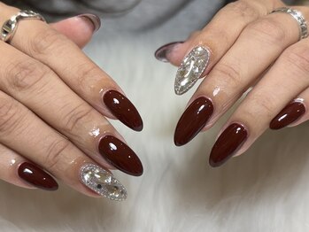 ナゴミネイルサロン(Nagomi)/ワンカラー+埋め尽くし