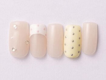 ジェミーネイル エビス(Jemiy nail ebisu)/韓国ドットフレンチ8130yen