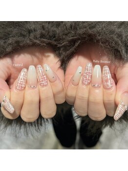持ち込みツイードネイル☆