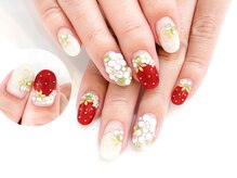 ネイルコレクション ピンク(Nail Collection Pink)/ジェルつけ放題☆3Dフラワー:苺