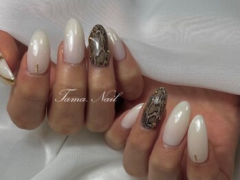 アニマル柄ホイルネイル