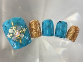 フットターコイズマーブル￥9900