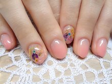 アミュリー ネイル アトリエ(Amury nail atelier)/押し花＆チークネイル♪