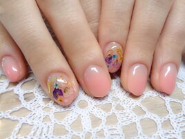 押し花＆チークネイル♪