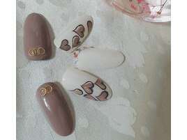 手書きハートネイル♪