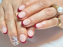 ネイルアンドまつげエクステ専門サロン スリー(THREE)/ボルドーフレンチ