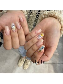 ホログラム　フラワーネイル