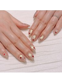 バレンタインネイル