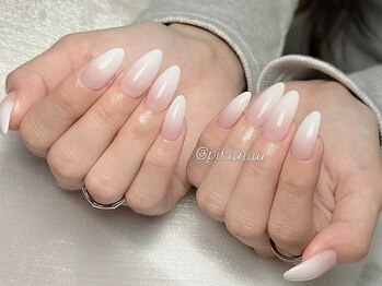 ピカネイル 上野 御徒町(Pika Nail)/グラデーションxホワイトx夏