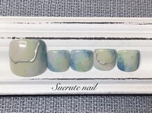 スエルテ ネイルサロン 北千住店/くすみニュアンスマーブル ¥9000