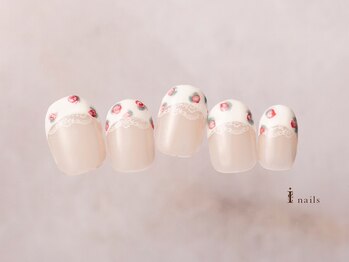 アイネイルズ 横浜EAST店(I-nails)/薔薇フレンチネイル