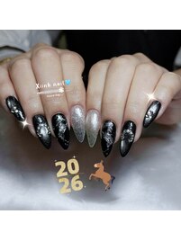 馬年　新年ネイル