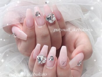 プティネイル 池袋(Puty Nail)/ピンクワントーンネイル　ジェル