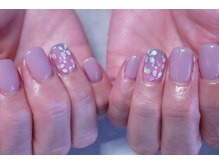 プチリリィ(Petit Lily)/涼し気な紫陽花ネイル