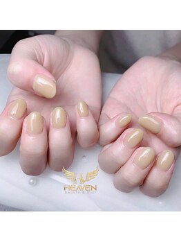ヘブン ネイル 鶯谷(HEAVEN Nail)/ベージュワンカラーネイル