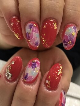 ネイルサロン ディーバ ギンザ(Nail salon Diva GINZA)/金箔フラワ-
