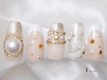 アイネイルズ 吉祥寺店(I nails)/キラキラフレンチ