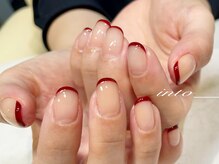 ネイルサロン イントゥ(into_)/ボルドー　スキニーフレンチ