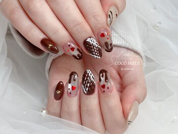 ココミエレ(COCO MIELE)/バレンタインチョコレートネイル