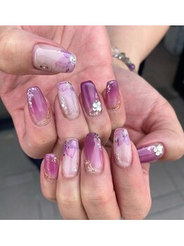 トータルサロン 白べぇーっ プラス/☆パープルネイル☆