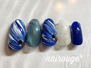 ネイル―ジュ 札幌大通店(nairouge*)/ニュアンスマーブル♪