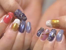 持ち込み◆花火ネイル