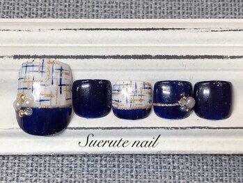 スエルテ ネイルサロン 北千住店/大人可愛いツイードフット ¥9000