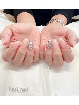 ヒールネイル(heal nail)/babyブーマー×stone敷き詰め~