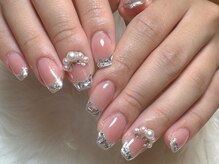 ネイルアウルビューティー(NAIL Aulu'b Beauty)/チーク×ガラスフレンチ