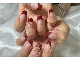 フレンチネイル＋パーツ追加