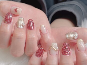 トイロ 西院店(TOIRO)/キルティング×ハートネイル