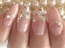 お花フレンチネイル