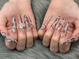 ヒョウ柄☆@my_nails_sayaka