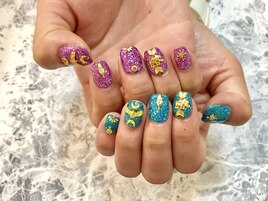 グリッター×ゴールドパーツ