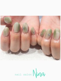 抹茶ラテネイル
