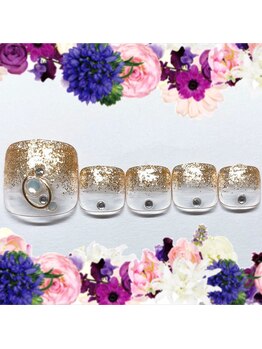 ホワイトカラー(White Color)/選べるフットデザインアート♪