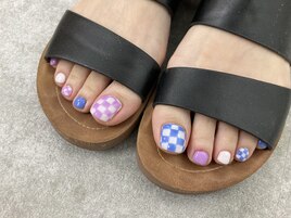 ～ブロックチェックネイル～