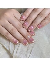 バイムーンサロン(By Moon Salon)/チークマグネットフレンチネイル