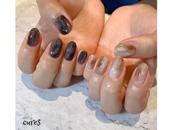 キュアーズ ネイル(CURES NAIL)/マーブル&水滴
