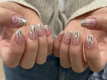 ネイルメゾン 天神店(NAIL MAISON)の写真/【当店人気No.2☆￥6000 A/Wコース】大好評！この季節にぴったりのネイルがお得に楽しめる♪[天神]