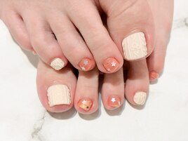 ニットネイル　冬ネイル