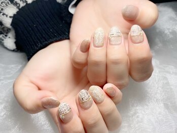 ツイード×リボン