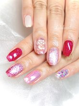 ララァネイル(Lalah Nail)/お客様ネイル☆ピンクネイル