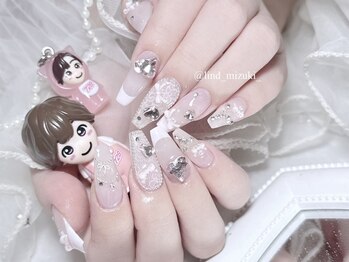 リンドネイル バイ モカ アンド ララ(Lind nail by moca and LaLa)/【mizuki】ガーリー/フレンチ