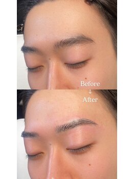 眉毛男子 新宿店/Before/After