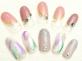 斜めフレンチ：ニュアンスアート